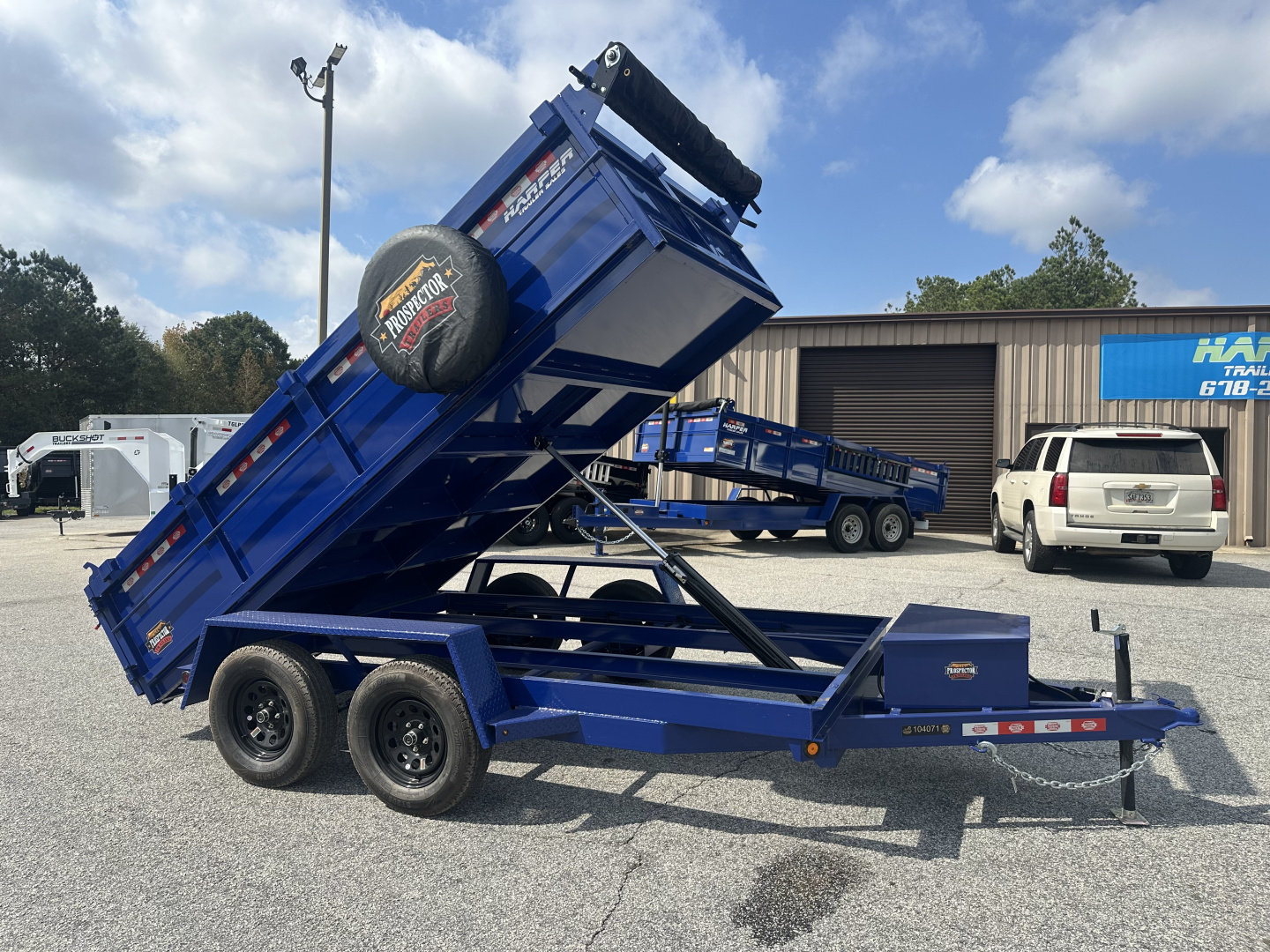 New 2025 PROSPECTOR 7K 6X12 DUMP TRAILER 2' WALLS WITH SPARE TIRE