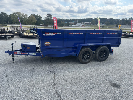 New 2025 PROSPECTOR 7K 6X12 DUMP TRAILER 2' WALLS WITH SPARE TIRE