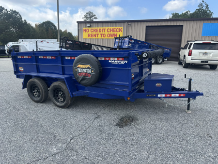 New 2025 PROSPECTOR 7K 6X12 DUMP TRAILER 2' WALLS WITH SPARE TIRE