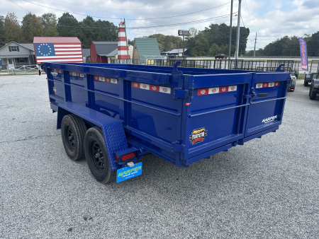 New 2025 PROSPECTOR 7K 6X12 DUMP TRAILER 2' WALLS WITH SPARE TIRE