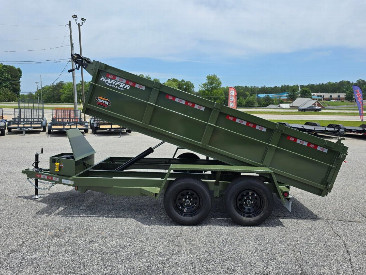 New 2025 PROSPECTOR 7K 6X12 DUMP TRAILER 2' WALLS WITH SPARE TIRE