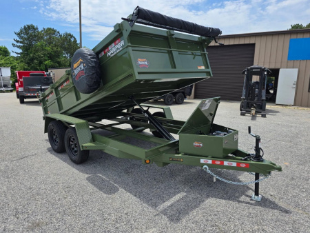 New 2025 PROSPECTOR 7K 6X12 DUMP TRAILER 2' WALLS WITH SPARE TIRE