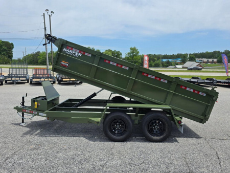 New 2025 PROSPECTOR 7K 6X12 DUMP TRAILER 2' WALLS WITH SPARE TIRE