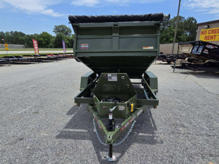 New 2025 PROSPECTOR 7K 6X12 DUMP TRAILER 2' WALLS WITH SPARE TIRE