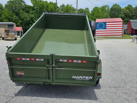 New 2025 PROSPECTOR 7K 6X12 DUMP TRAILER 2' WALLS WITH SPARE TIRE