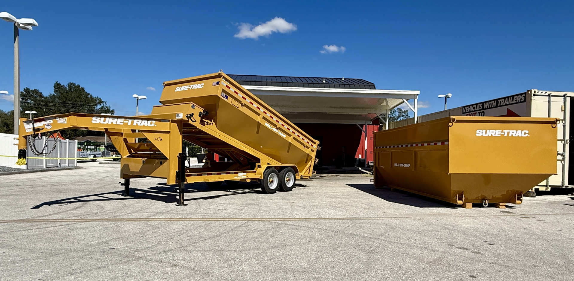 New 2026 Sure-Trac 7x16 17.6kPro Series GN Roll-Off Carrier & Bins Dump Trailer