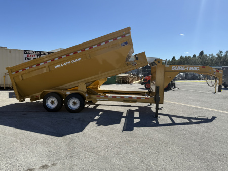 New 2026 Sure-Trac 7x16 17.6kPro Series GN Roll-Off Carrier & Bins Dump Trailer