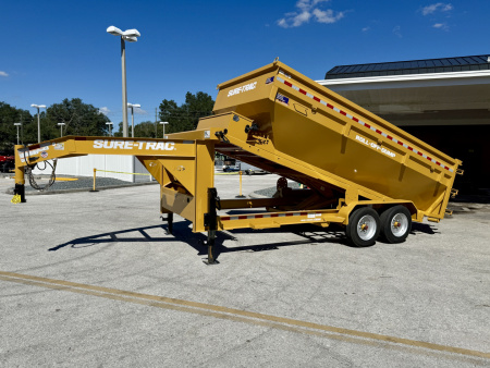 New 2026 Sure-Trac 7x16 17.6kPro Series GN Roll-Off Carrier & Bins Dump Trailer