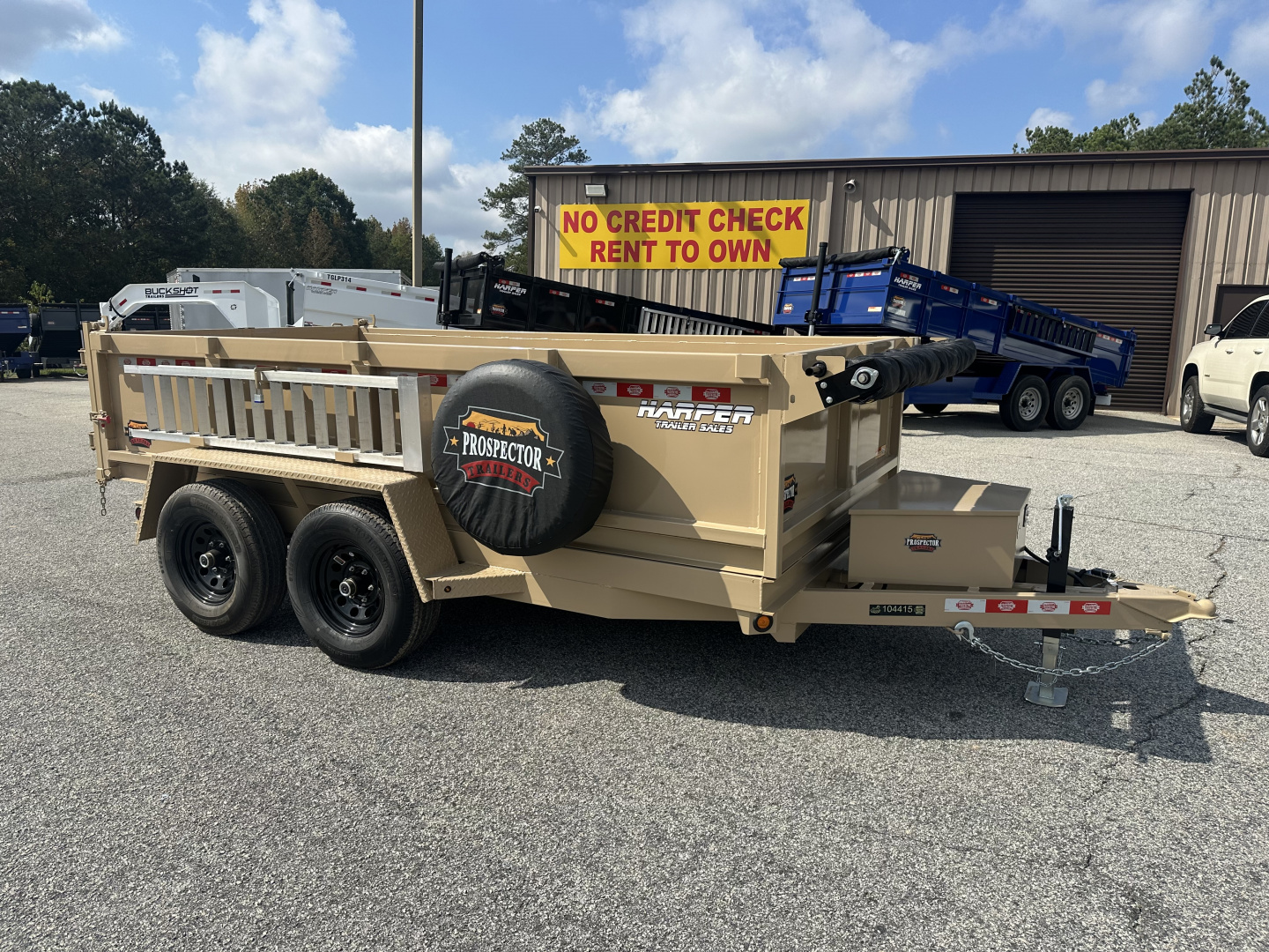 New 2026 PROSPECTOR 10K 6X12 DUMP TRAILER WITH 2' WALLS WITH ALUMINUM RAMPS