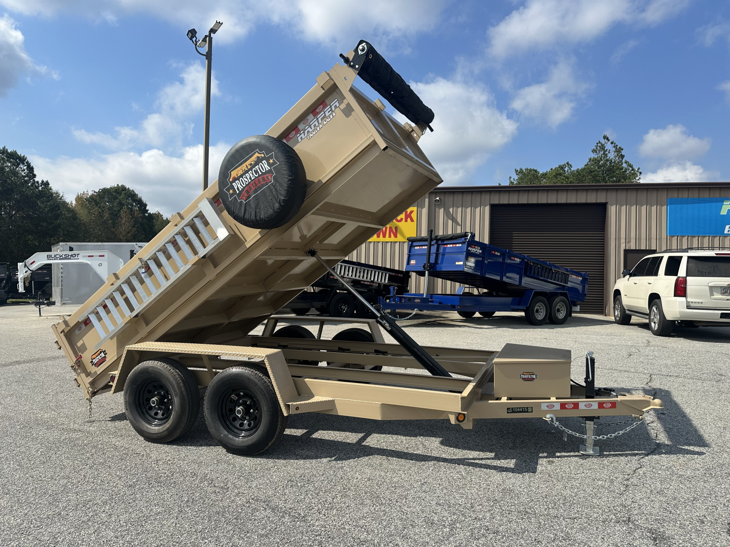 New 2026 PROSPECTOR 10K 6X12 DUMP TRAILER WITH 2' WALLS WITH ALUMINUM RAMPS