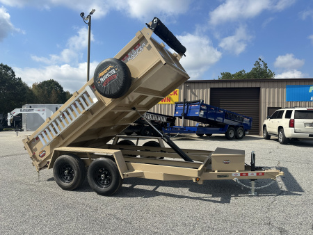 New 2026 PROSPECTOR 10K 6X12 DUMP TRAILER WITH 2' WALLS WITH ALUMINUM RAMPS