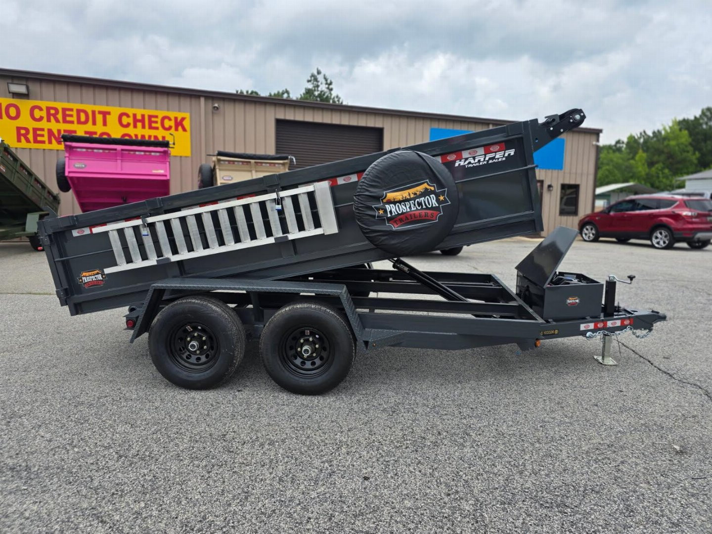 New 2026 PROSPECTOR 10K 6X12 DUMP TRAILER WITH 2' WALLS WITH ALUMINUM RAMPS