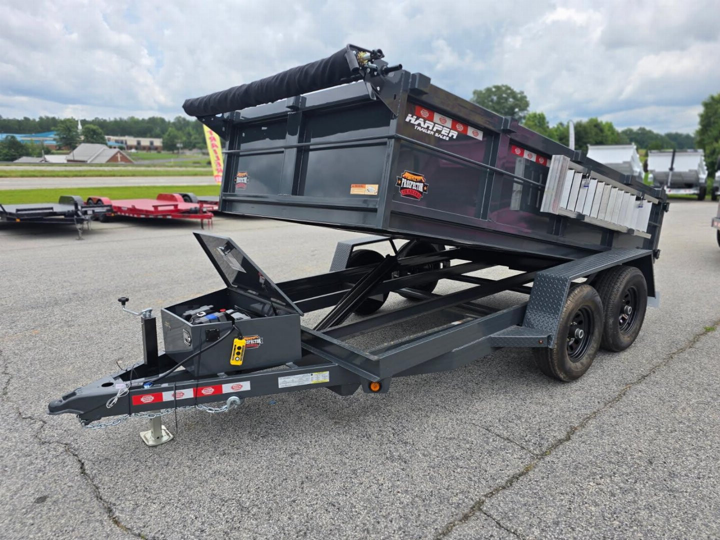 New 2026 PROSPECTOR 10K 6X12 DUMP TRAILER WITH 2' WALLS WITH ALUMINUM RAMPS