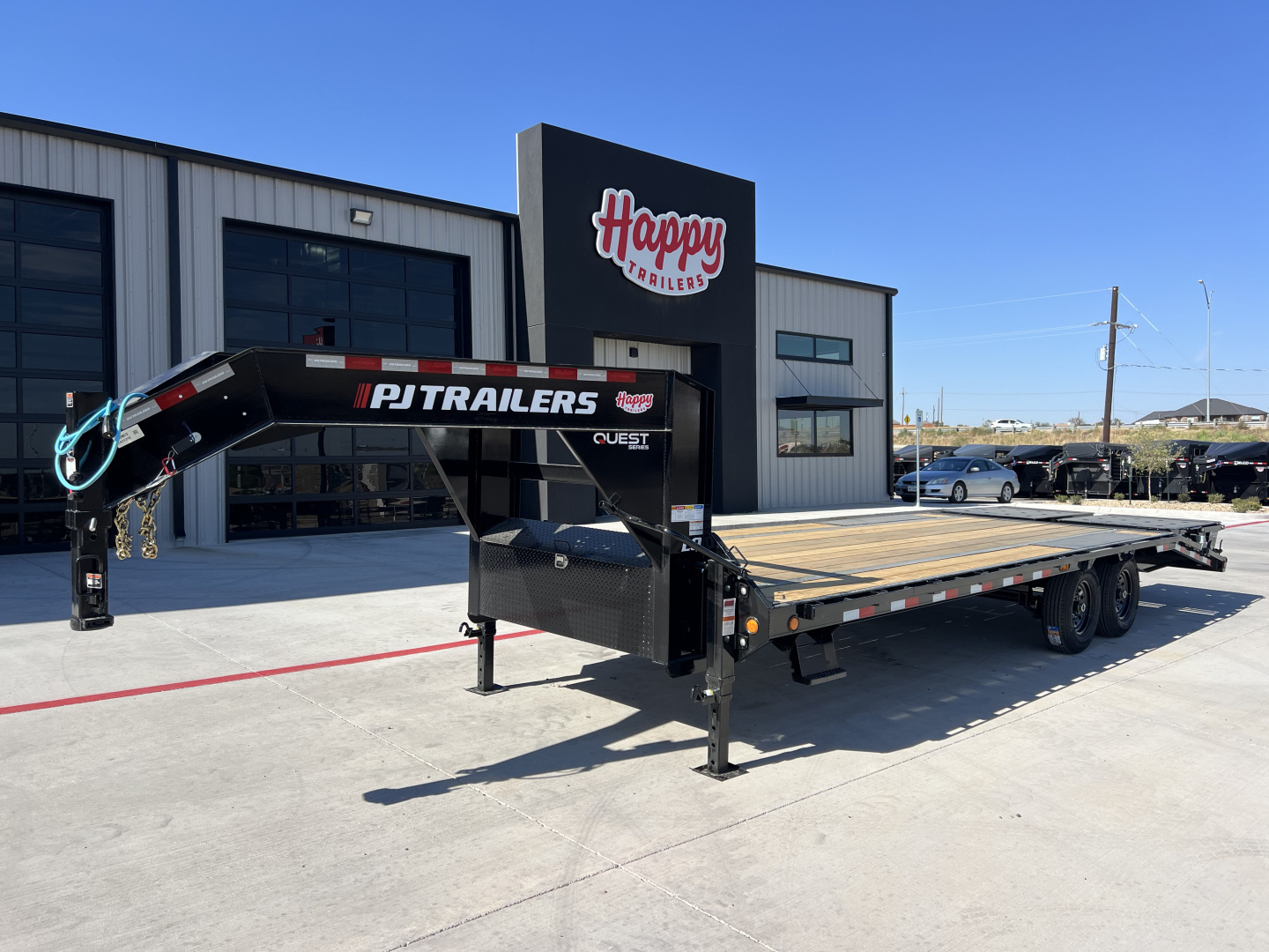 New 2026 PJ 102”x25’ Quest Gooseneck Flatbed w/ Singles – LQ