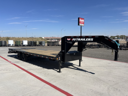 New 2026 PJ 102”x25’ Quest Gooseneck Flatbed w/ Singles – LQ