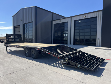 New 2026 PJ 102”x25’ Quest Gooseneck Flatbed w/ Singles – LQ