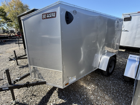 New 2026 CARGO MATE ENCLOSED EHECO510SA-24 5X10 SA RAMP DOOR (GVW:2990) SILVER FROST
