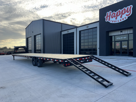 New 2026 PJ 102"x40' GN Low-Pro Flatbed w/ Singles - LS