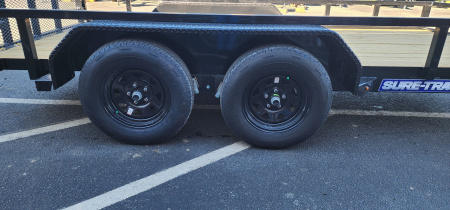 New 7 x 14 Sure-Trac Tube Top Utility Trailer 7k** RE-ENFORCED GATE