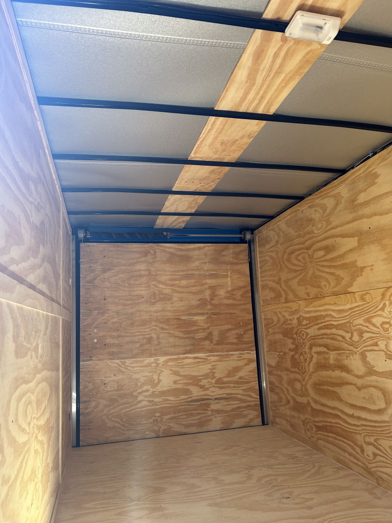 New 2025 Family Trailer 7x16 Tandem Axles Cargo / Enclosed Trailer-Screwless Exterior-Blackout Pkg.-Rear Spoiler