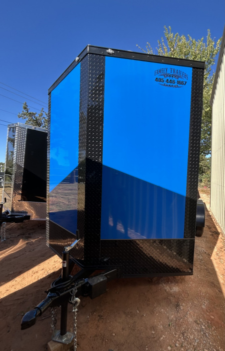 New 2025 Family Trailer 7x16 Tandem Axles Cargo / Enclosed Trailer-Screwless Exterior-Blackout Pkg.-Rear Spoiler