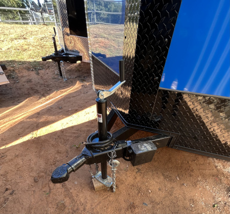 New 2025 Family Trailer 7x16 Tandem Axles Cargo / Enclosed Trailer-Screwless Exterior-Blackout Pkg.-Rear Spoiler