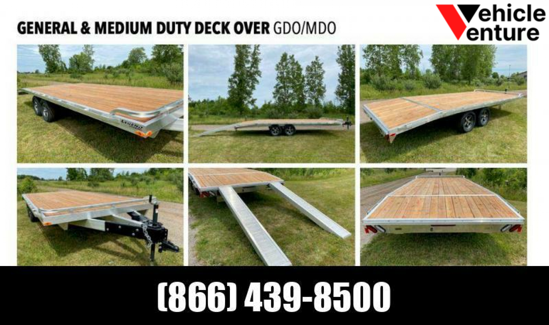 New DEMO 2022 8.5x20 General Duty Aluminum Deckover by Legend Premium Trailers, GVWR,7000lbs