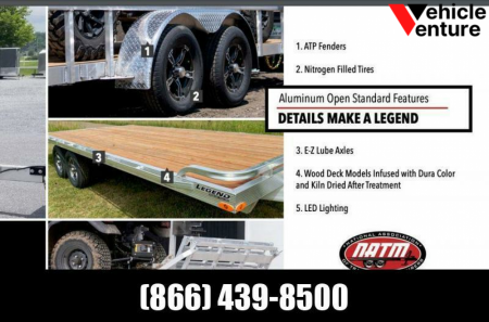 New DEMO 2022 8.5x20 General Duty Aluminum Deckover by Legend Premium Trailers, GVWR,7000lbs