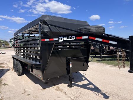 New 2026 Delco Trailers 6.8x16ft Gooseneck Livestock Trailer