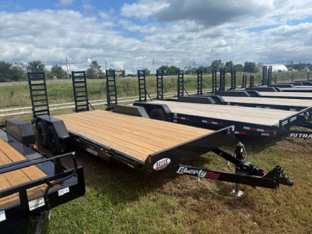 New 2025 Liberty 2025 EQUIPMENT HAULER 83X20 w/ STAND UP RAMPS Equipment Trailer