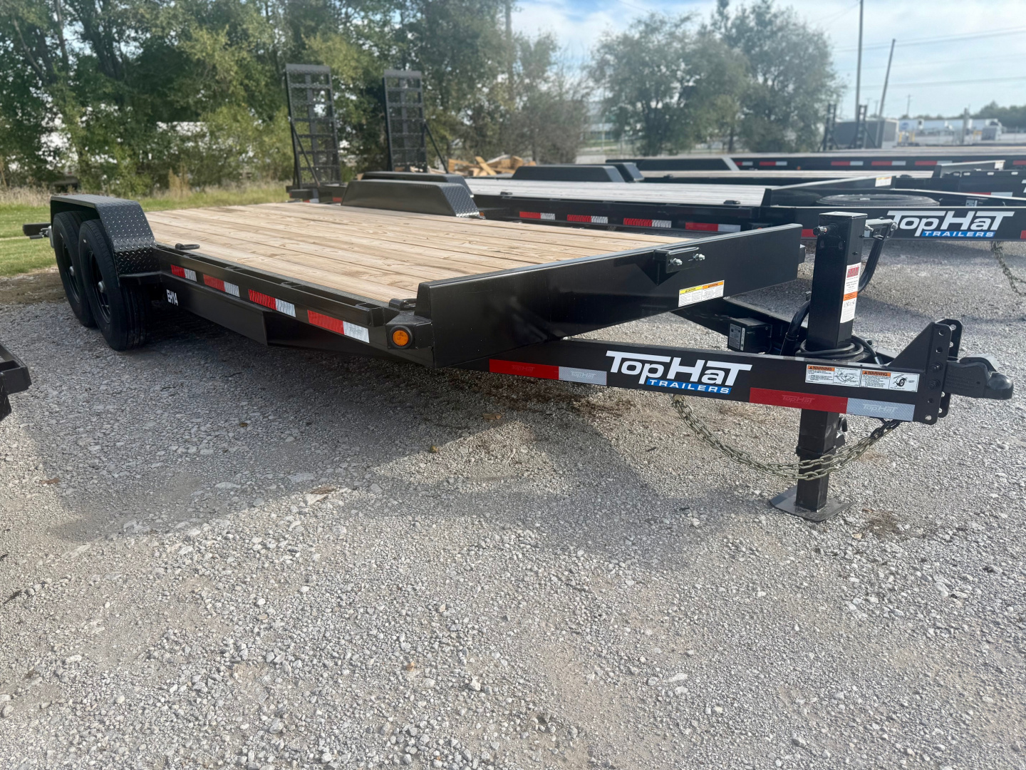 New 2026 Top Hat Trailers EH14-20x83 Equipment Trailer w/ Dovetail, 14 Ply Tire Upg. & Slide In Ramps