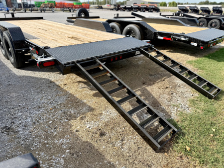 New 2026 Top Hat Trailers EH14-20x83 Equipment Trailer w/ Dovetail, 14 Ply Tire Upg. & Slide In Ramps