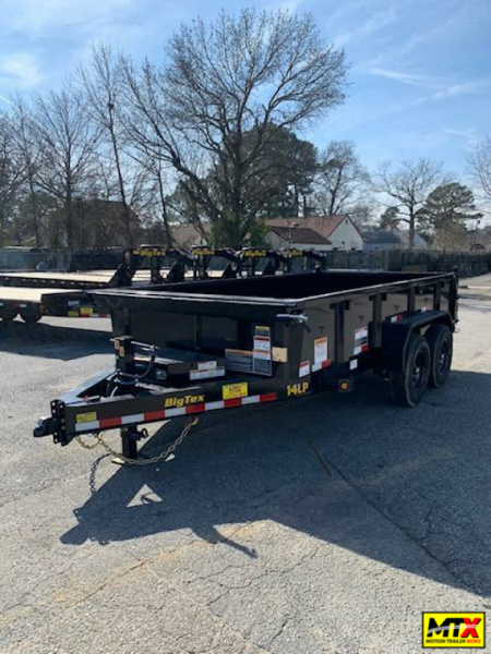 New 2025 Big Tex Trailers 7x14 14LP Low Pro 14K w/ Slide-In Ramps Dump Trailer