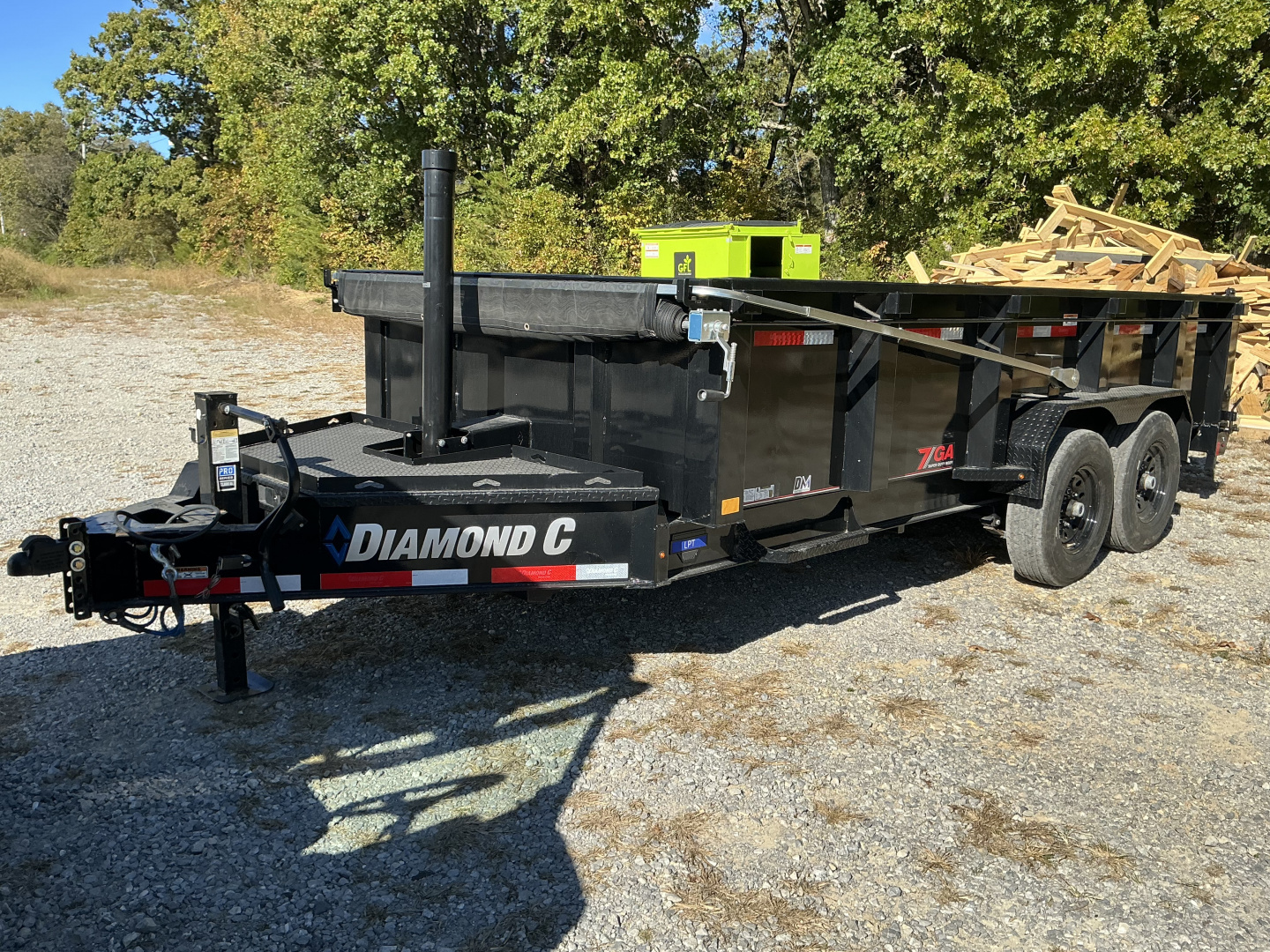 New 2025 Diamond C LPT 207 16’ DUMP TRAILER, 7 GAUGE FLOOR AND SIDES, LONG ARM TARP