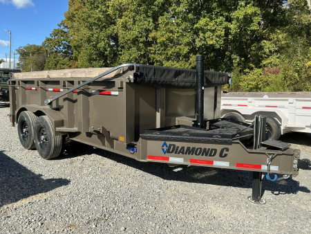 New 2025 Diamond C LPT 207 14’ DUMP TRAILER, PACESETTER EDITION, HYDRAULIC JACK 32” SIDES