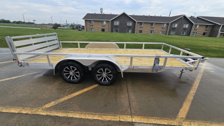 New 2026 H&H Trailers 82x16 Aluminum Rail Side Utility Trailer