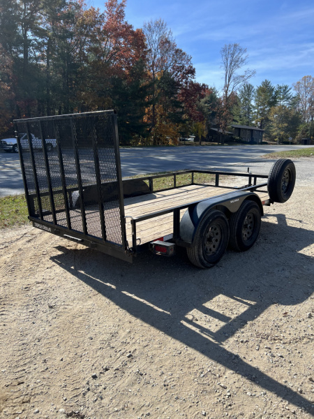 Used 2025 Triple Crown Trailers U6X12TG Utility Trailer / LIKE NEW / 2-3500# BRAKE AXLES / 48" MESH GATE