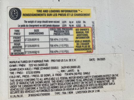 New 2026 Big Bend 24'X6'8" Stock Trailer/ Butterfly Gate