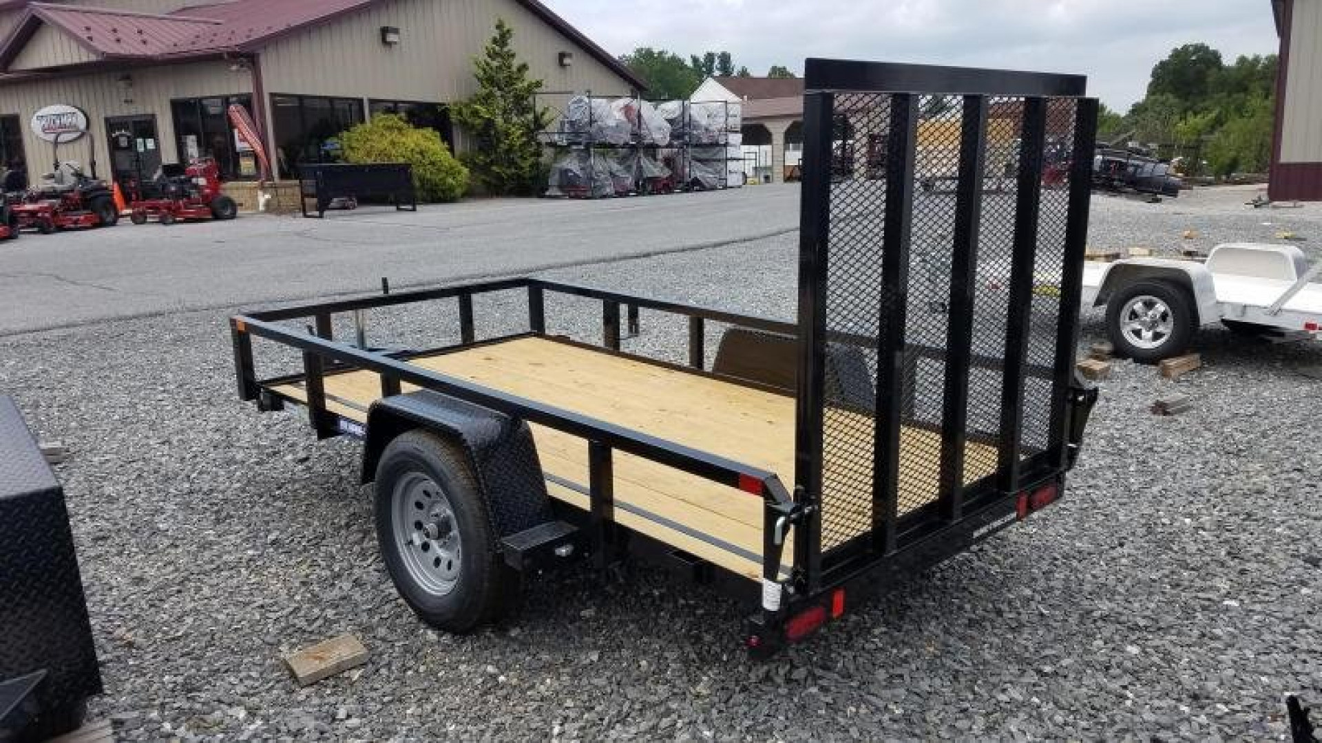 New 5 X 10 Sure Trac Tube Top Utility Trailer, 3k GVWR ****w/Set Back Jack & Fold-Flat Spring Assist Rear Gate