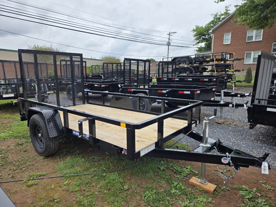New 5 X 10 Sure Trac Tube Top Utility Trailer, 3k GVWR ****w/Set Back Jack & Fold-Flat Spring Assist Rear Gate