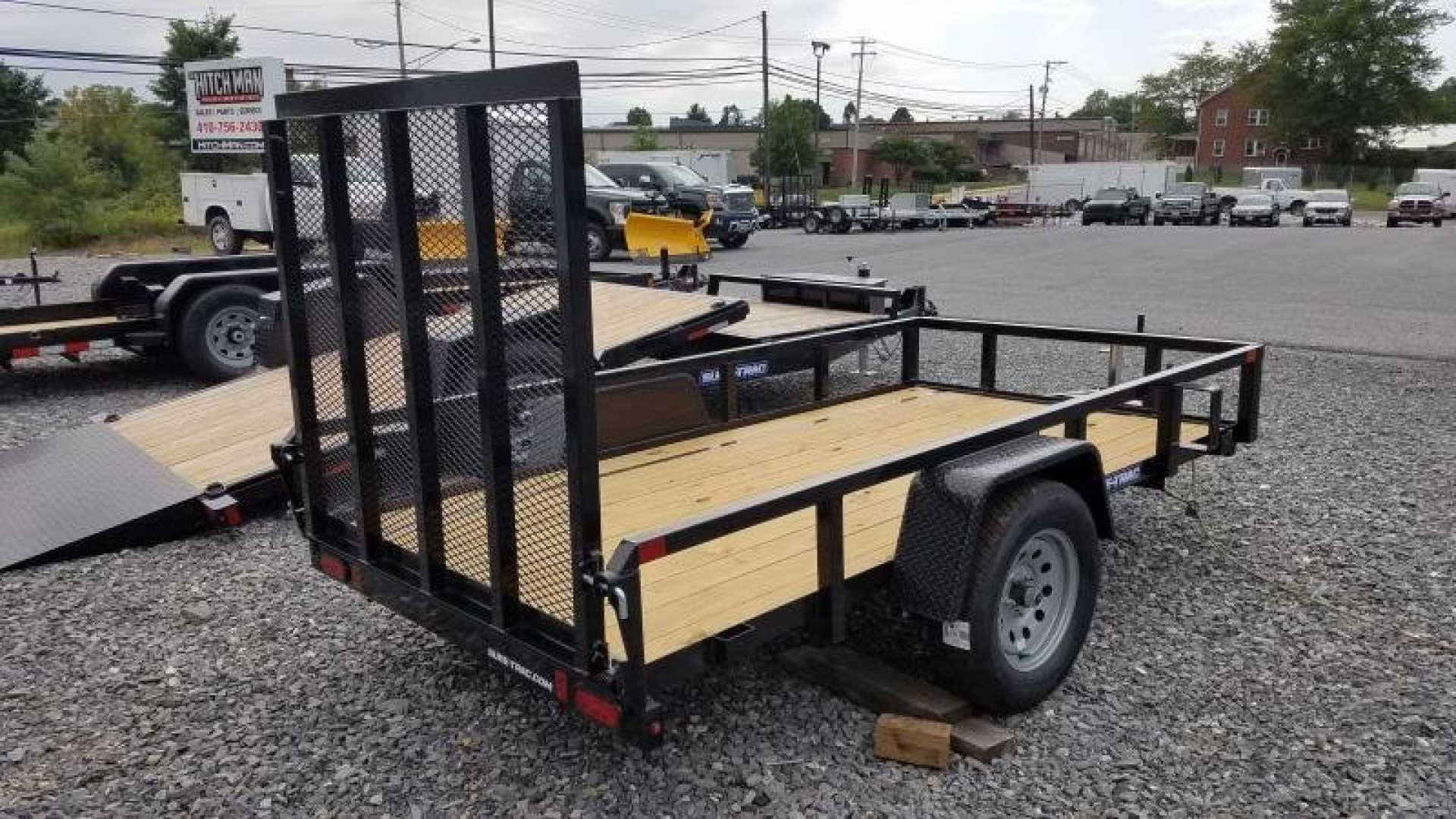 New 5 X 10 Sure Trac Tube Top Utility Trailer, 3k GVWR ****w/Set Back Jack & Fold-Flat Spring Assist Rear Gate