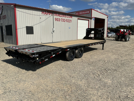 New 2026 PJ 102”x25’ Quest Gooseneck Flatbed w/ Singles – LQ