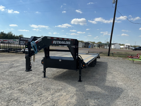 New 2026 PJ 102”x25’ Quest Gooseneck Flatbed w/ Singles – LQ