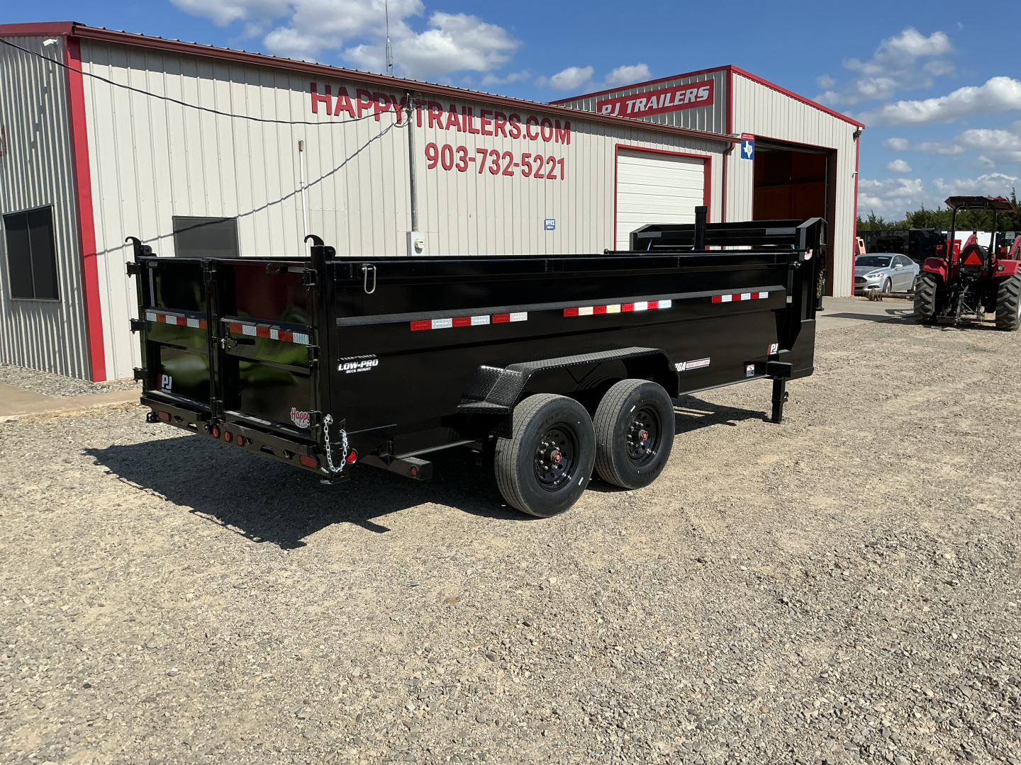 New 2026 PJ 83"x16' GN Tandem Axle Low Pro Telescopic Dump w/ 36" Sides – DT