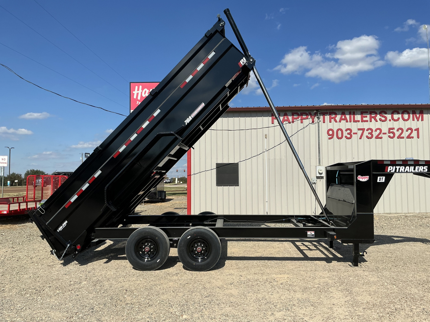 New 2026 PJ 83"x16' GN Tandem Axle Low Pro Telescopic Dump w/ 36" Sides – DT