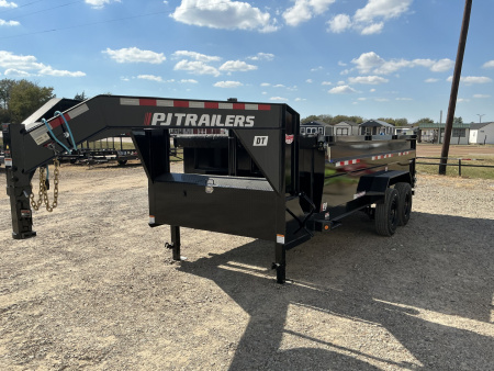 New 2026 PJ 83"x16' GN Tandem Axle Low Pro Telescopic Dump w/ 36" Sides – DT