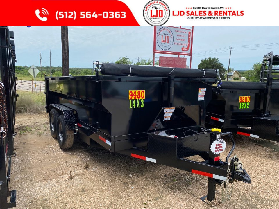 New 2026 US Built - Dump Trailer - 14' x 3' - 16k GVWR