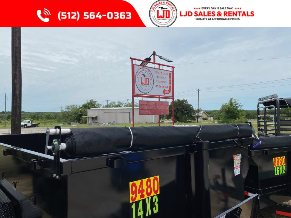 New 2026 US Built - Dump Trailer - 14' x 3' - 16k GVWR