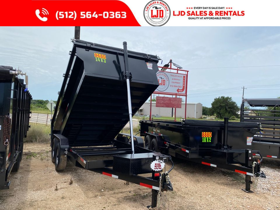 New 2026 US Built - Dump Trailer - 14' x 3' - 16k GVWR