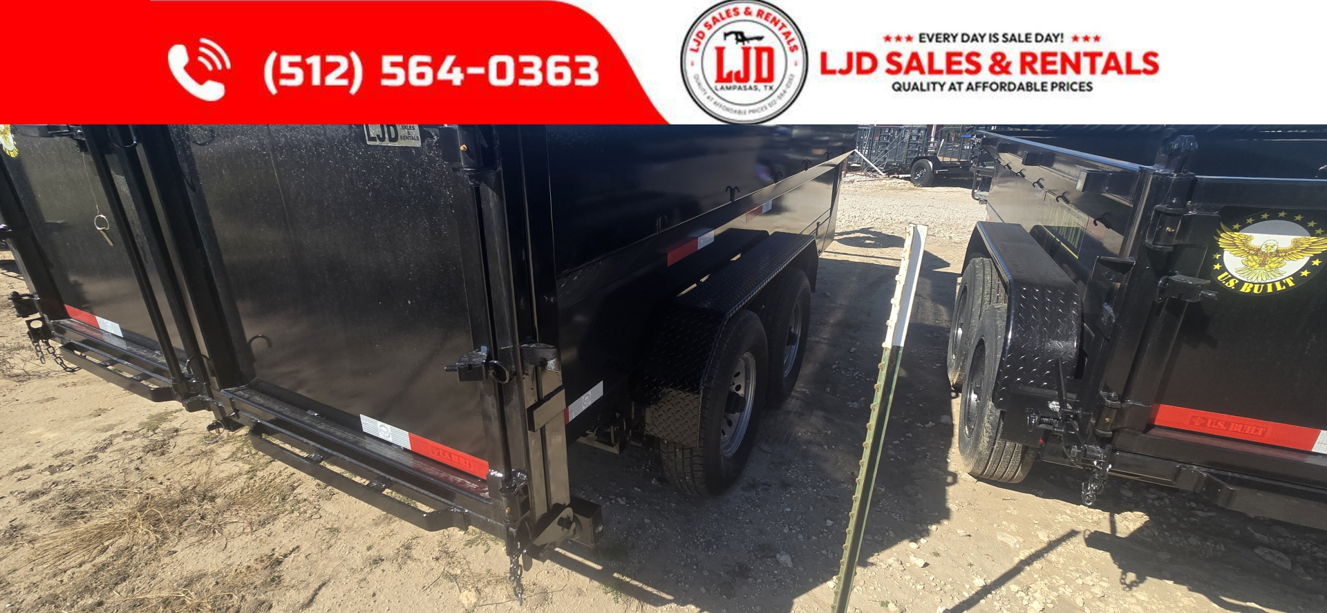 New 2026 US Built - Dump Trailer - 14' x 3' 16K GVWR - Gooseneck